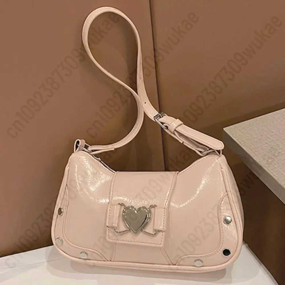 Love Design Armpit Bag Women PU Leather Spicy Girl Underarm Bag Ladies Trendy Shoulder Bag Waterproof Handbag Y2K Messenger Bag Y250320