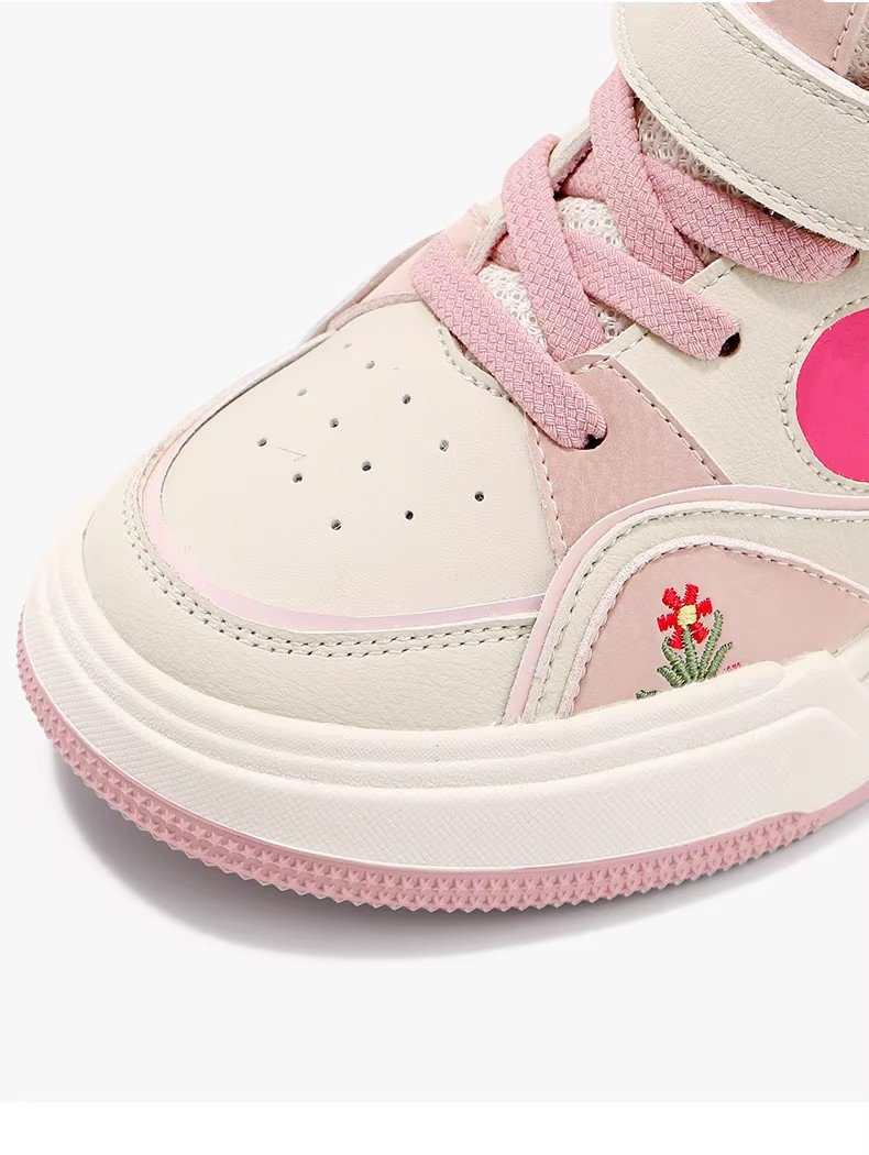 Ariaca Children's Sneakers Little Girls New Velcro Lightweight Shoes Boys Soft Bottom Board Shoes