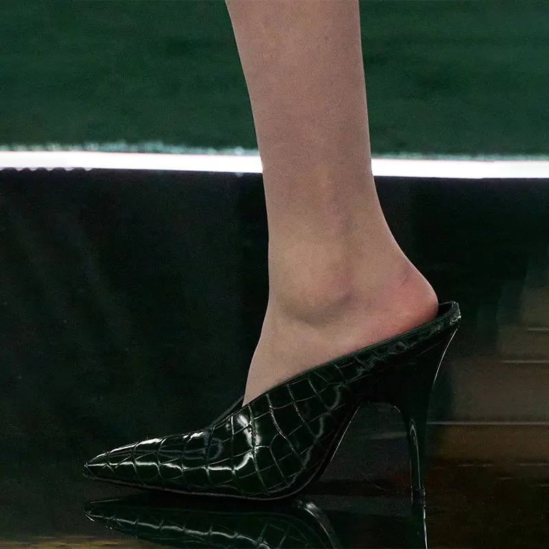 Comfortable and Stylish Pointed Toe High Heel Mules for Women Ideal Any Occasion 250321