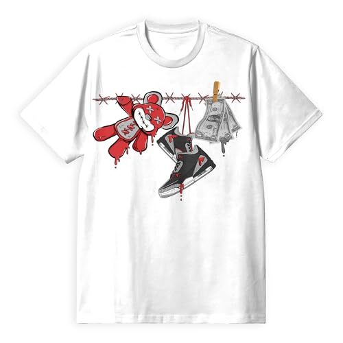 T shirt for Mens AJ 3 Black Cement 3s OG 2024 Shirt, Shoes Drip, Shirts Match Sneakers 2D Sneaker Graphic Tee Casual Tops Clothes Short sleeve