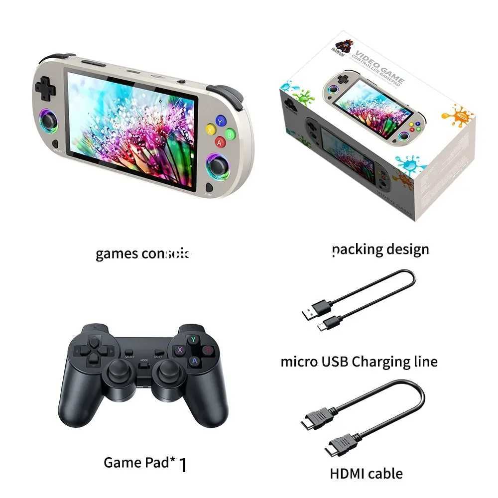 M22 Pro Handheld Game Csole 5.0 HD 1920*1080 IPS Display Support LINUX/ Emelec 4.3 for PSP Portable Pocket Video Player Z250325