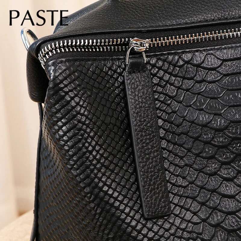 2025 Chic Retro Tote Bags Crocodile Pattern Cowhide Leather Women Handbags Green Female Shoulder 2 Straps Messenger Bag