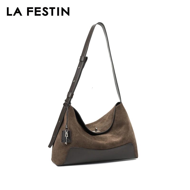 LA FESTIN original womens handbag shoulder cross body bag large capacity casual fashion 250320
