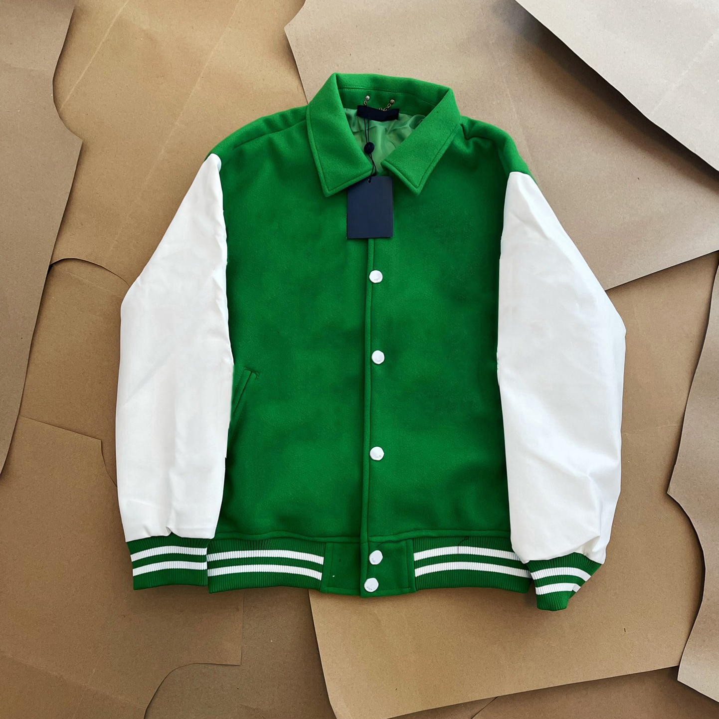 Men's Jackets Fashion Brand Mens women Jacket L Vintage Loose Long Sleeve Green Baseball Man's Hip Hop Autumn Varsity Casual warm bomber clothing
