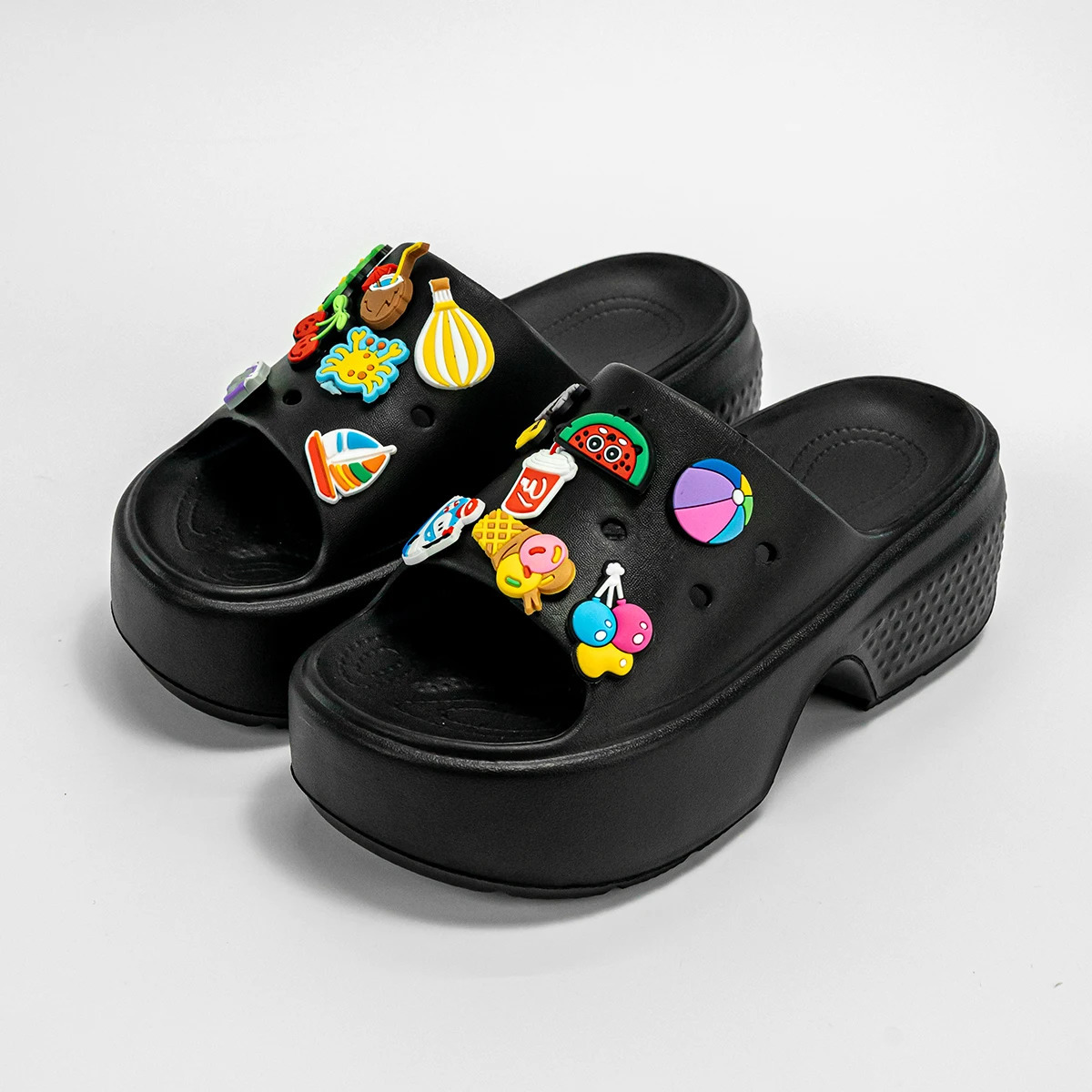 Fashionable cartoon summer beach sandals outdoor thick soled stilt E20 250321BJ - view 3