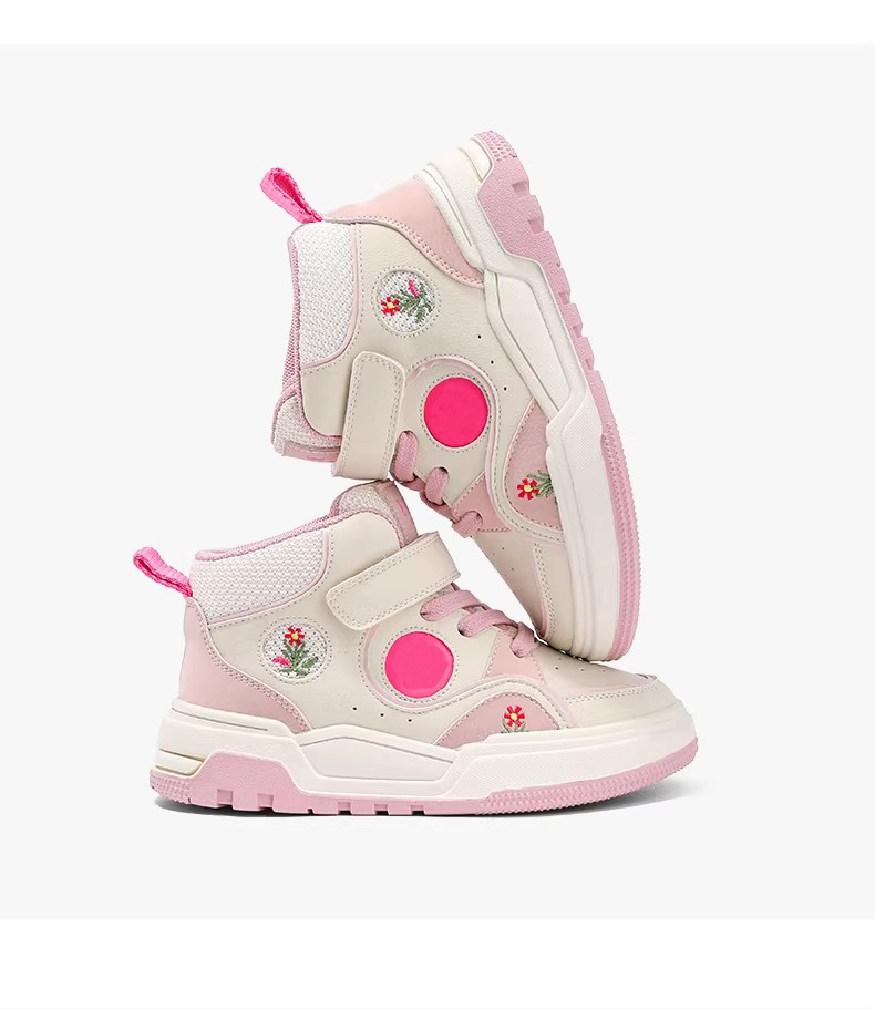 Ariaca Children's Sneakers Little Girls New Velcro Lightweight Shoes Boys Soft Bottom Board Shoes