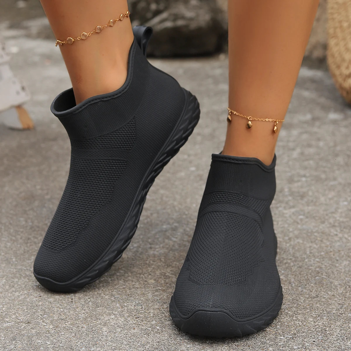 Womens Four Seasons Solid Color PVC Water Shoes Fashion Casual Flat Low Rain Boots Daily Outside To Wear Rain Shoes 250317