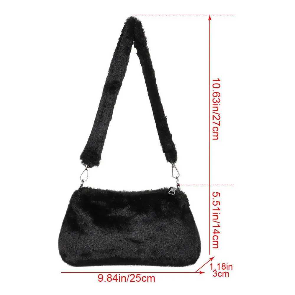 New Womens Casual Shoulder Bag Animal Print Leopard Plush Lady Shoulder Underarm Bag Female Messenger Bag Crossbody Bags Y250320