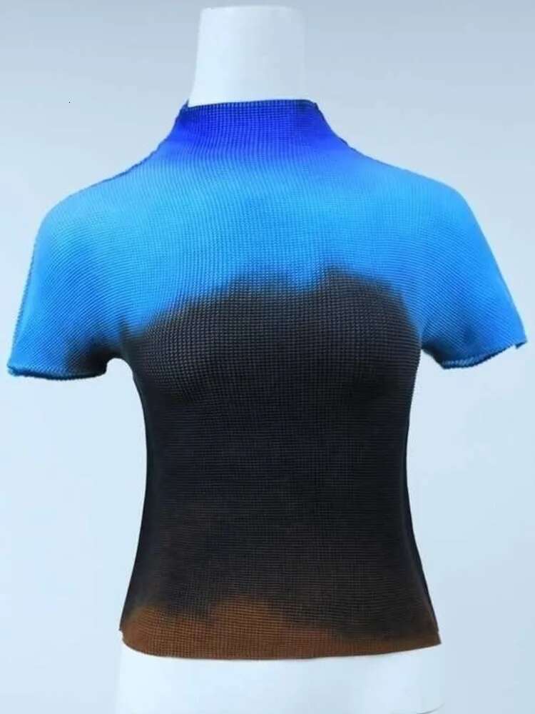 2025 Summer New All-Match T-Shirt For Famale High Quality Thin Style Elastic Fabric Short Sleeve Tops Women Casual Yj780