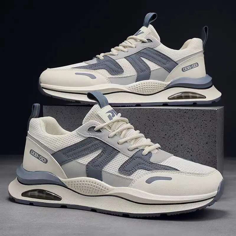 Sneakers Outdoor Casual Lace-up Men 2025 Fashion Breathable Non-Slip Platform Running Sport Comfortable Dad Shoes Male
