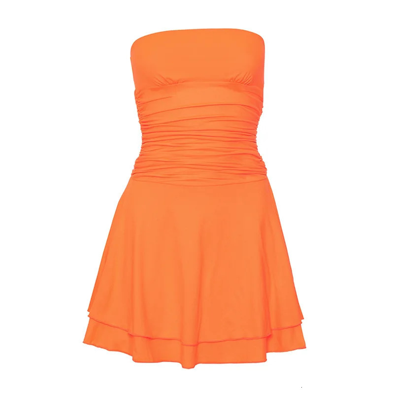 Sexy ALine Dress Womens Solid Fashion Summer Sleeveless Shoulder Casual Elegant Club Party Wear 250320