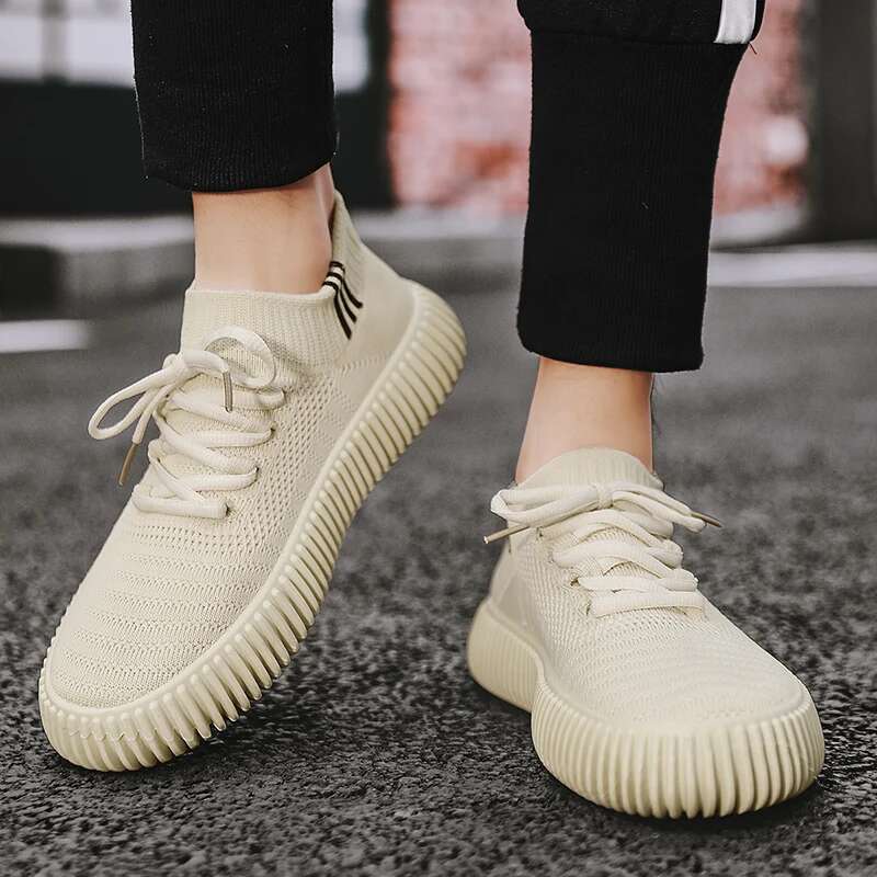 Sneakers Casual Skateboarding Men Flat Brand Fashion Mesh Breathable Non-slip Tennis Sports Shoes Student