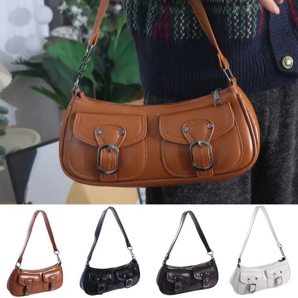 Fashion new design buckle arm bag Y2K Harajuku Y2K shoulder bag casual Gothic spicy girl handbag womens Y250320