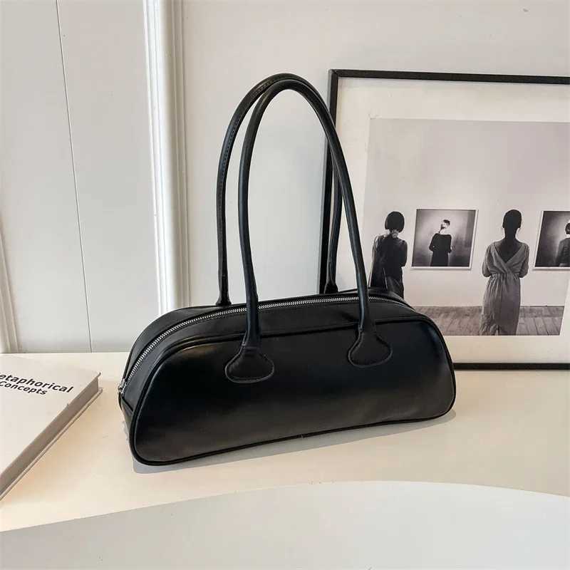 Advanced Sense Retro Pu Zipper Womens Shoulder Bag Trend 2024 Light Luxury Hot Selling Womens New Bolsas Femininas Y250319