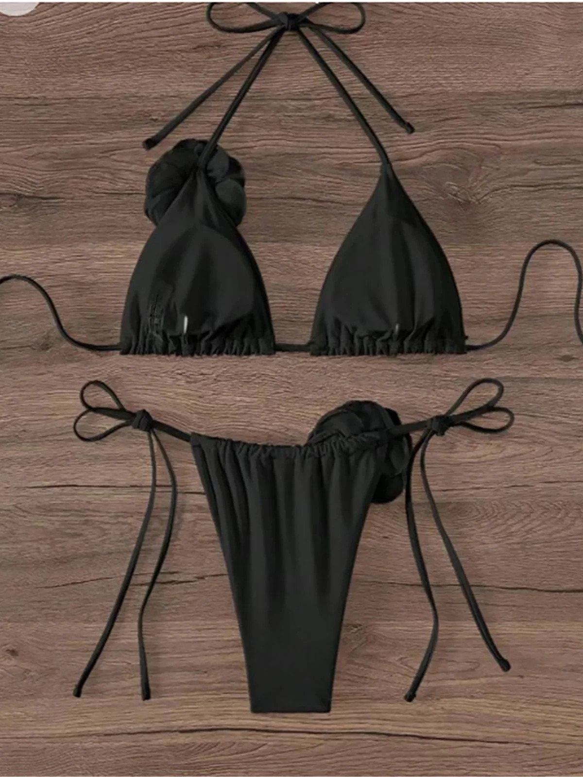 SXL sexy 3D floral suspender bikini womens swimsuit twopiece set bathroom K5297 250320Z