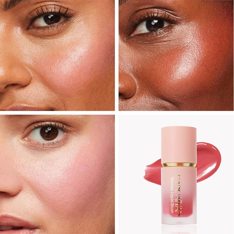 Handaiyan Matte Glitter Face Liquid Blusher Smooth Cheek Eye Mousse Blush Highlighter Stick Rouge Waterproof Contour Makeup X251023