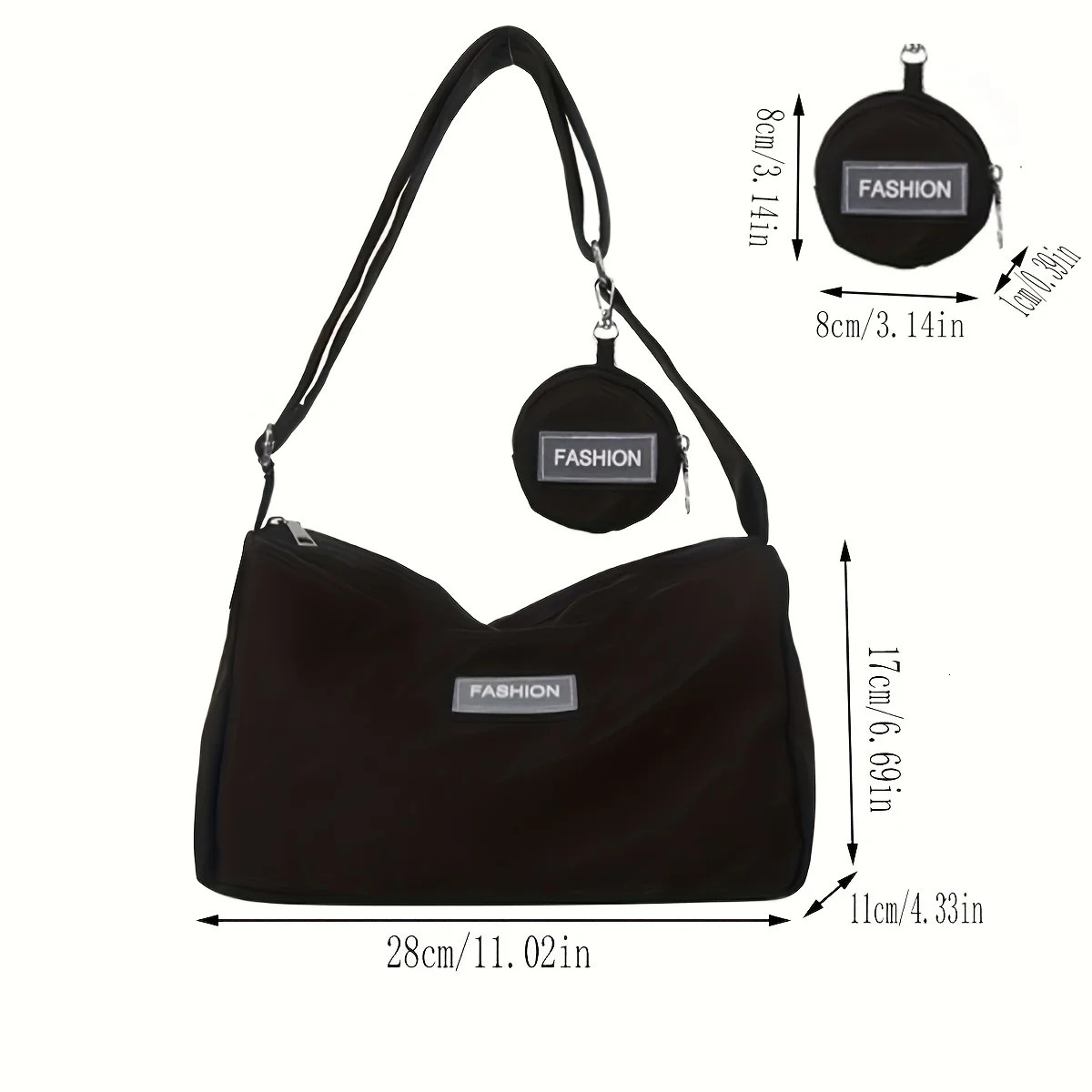 Simple and fashionable Oxford clothing shoulder bag trend retro large capacity handbag cross body one coat 250317