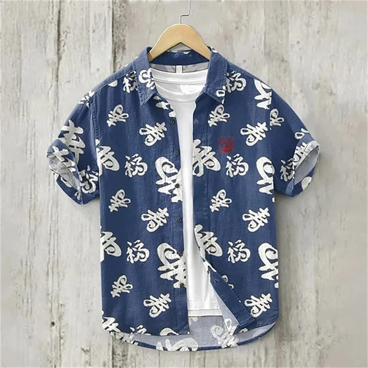Mens Linen Trend Shirt Small Fish Eat Big Fish Fashion Casual Hawaiian Mens Linen Lining HD 100% Linen Short Sleeve Large Size 250320