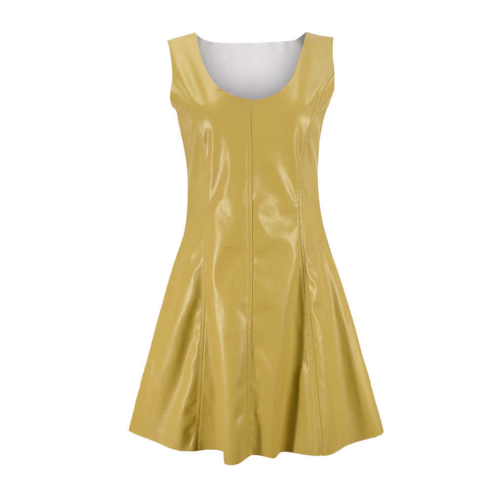 Furuite Autumn New Product Slimming Sleeveless A-line Dress for Women 250315