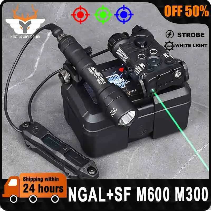 Tactical NGAL Red Green Blue Indicator SF M600 M300 Flashlight White Strobe Light LED Hunting Weapon Lamp Airsoft Accessories X250321