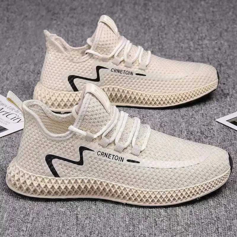 New trendy sports shoes with soft soles breathable casual leather shoes versatile running shoes mens single shoes Y250320