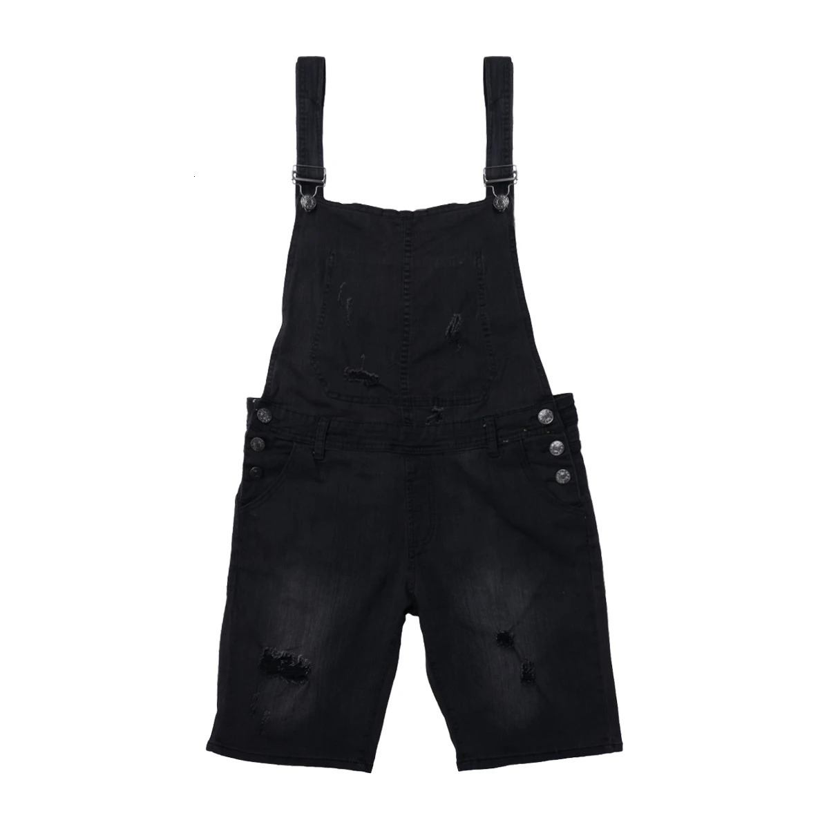 Mens torn denim top with adjustable shoulder straps suitable for removing shorts jumpsuits and fashionable camisoles 250312