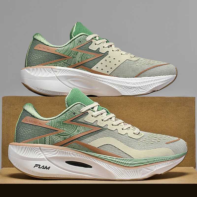 2025 Carbon Plate Marathon Mens Sports Running Shoes Air Cushion Lightweight Warm Exercise Gym Sports Shoes Hiking Slow Running Shoes Y250320