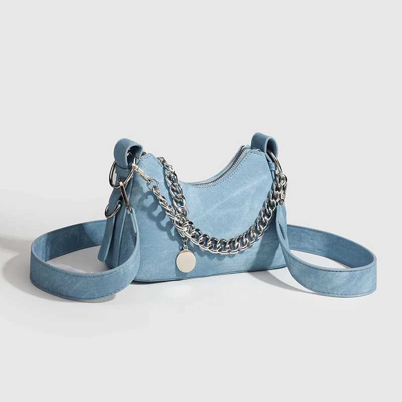 Niche Chain Cowboy Armpit Bag for Women 2024 New French Cream Handbag Versatile Shoulder Messenger Bag Tide Y250320