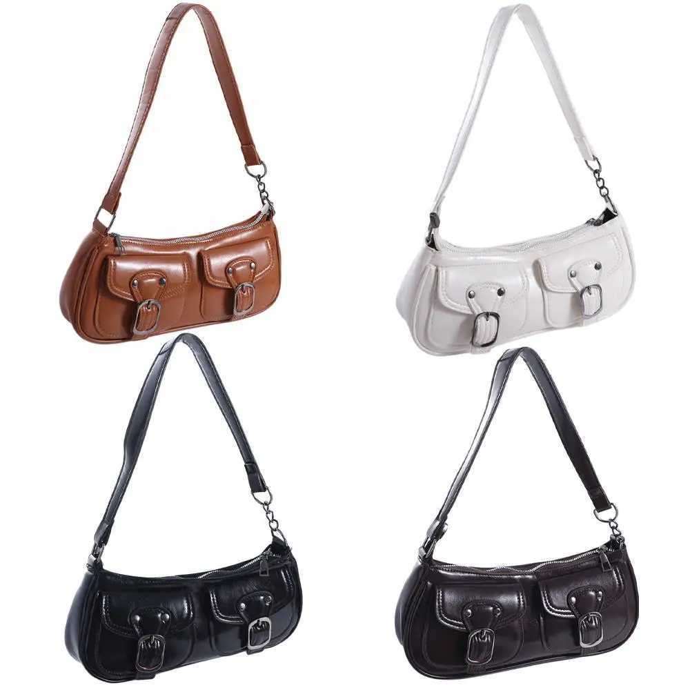 Fashion new design buckle arm bag Y2K Harajuku Y2K shoulder bag casual Gothic spicy girl handbag womens Y250320