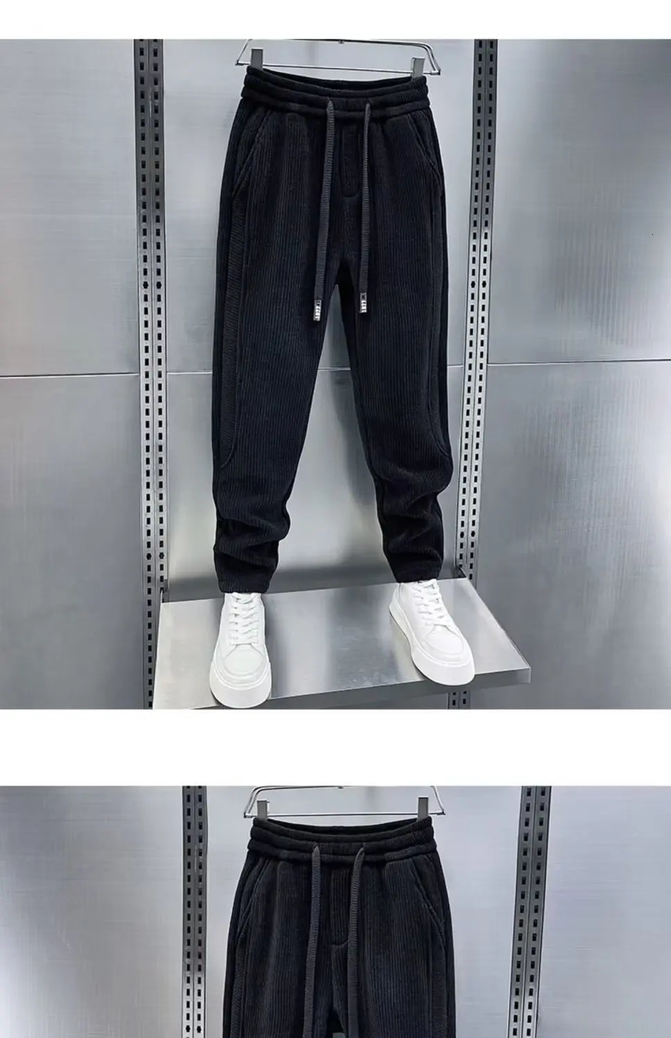 Mens plus size mens winter clothing loose pants gym Trouser sports tracking goods brush 250320