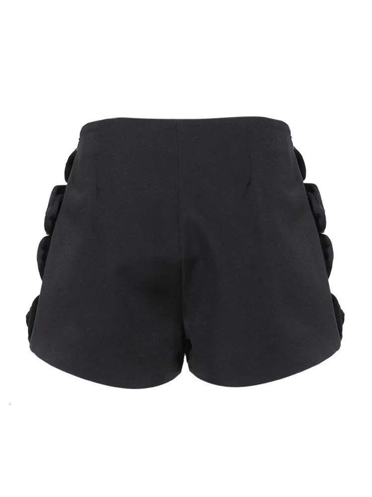 DEAT Fashion Three-Dimensional Rose Wer Decoration Women's Mid Waist Red Mini Shorts Skirts Summer 2024 New 7Ab3821