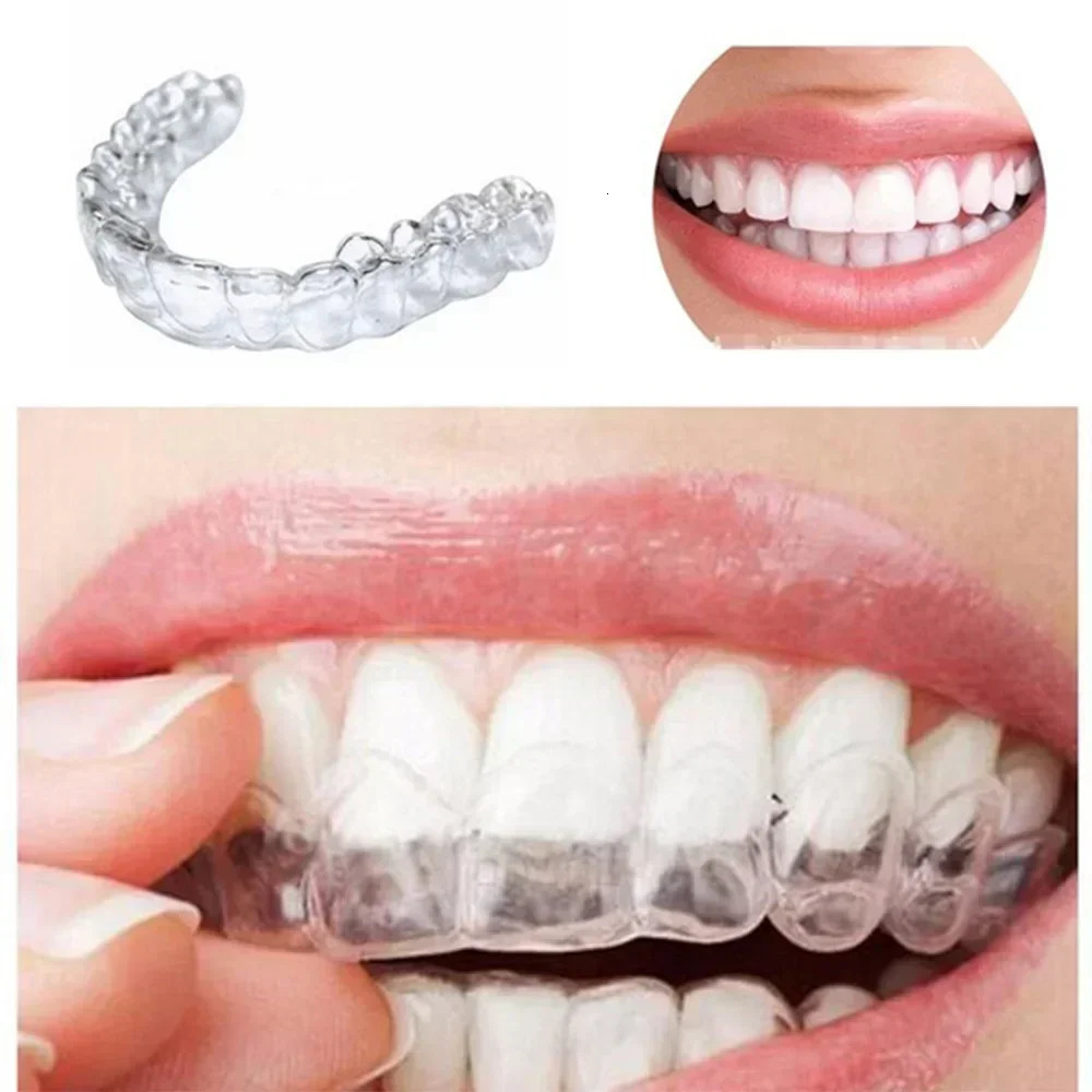 2pcs Silicone Orthodontic Braces Dental Teeth Braces Bleaching Molding Trays Custom Moldable Thermoform Teeth Corrector 250321