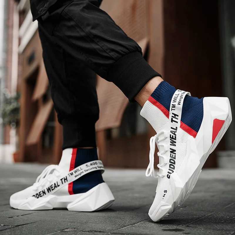Mens splicing fashion trend street youth student outdoor mat casual shoes 46 47 plus size Y250320