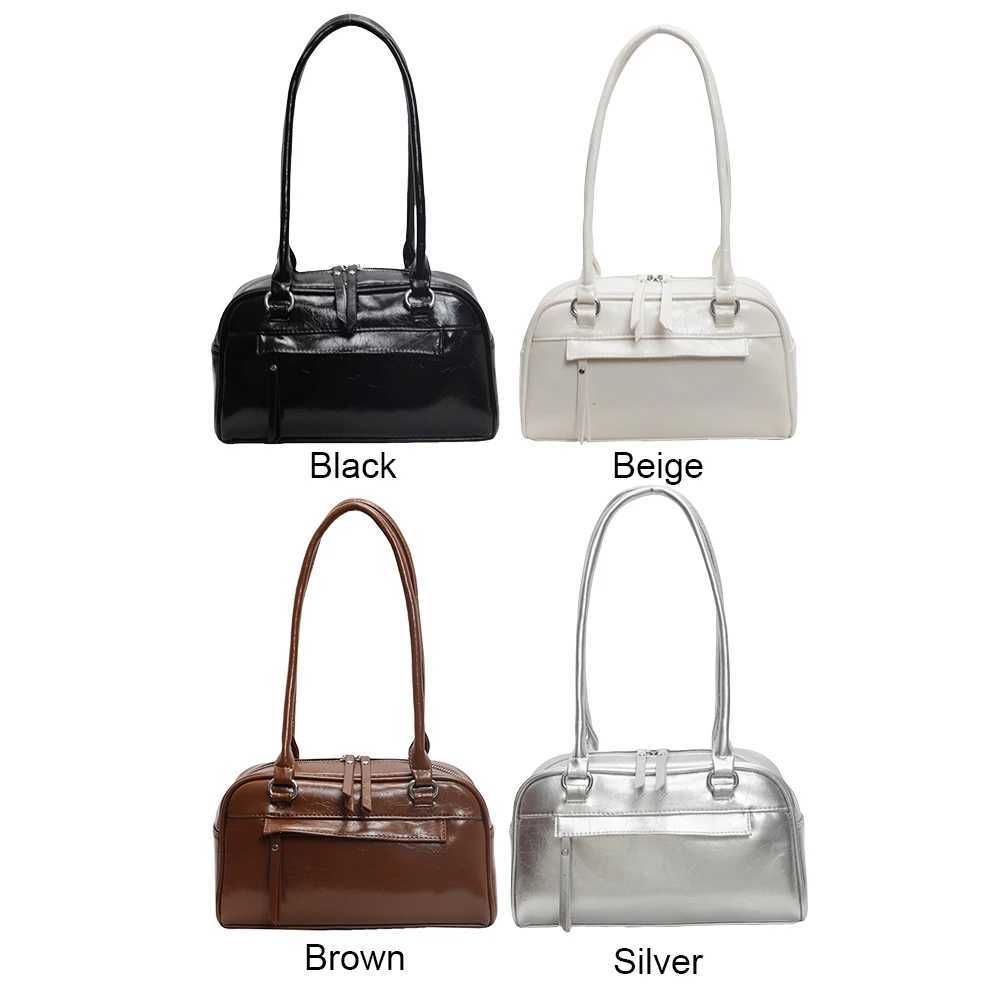 Womens shoulder bag multi pocket inner bag PU leather solid handbag work travel bag Y250320