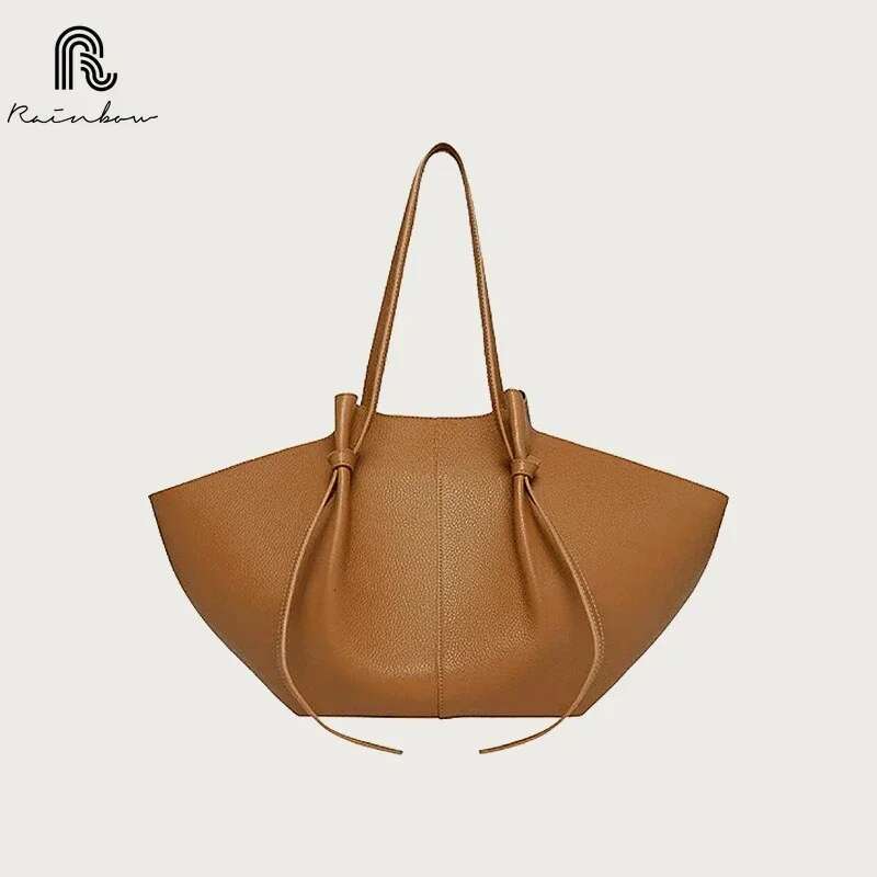Designer bag RAINBOW Matte Leather Large Capacity Brand Design Women's Shoulder Bag Solid High-End Shopping Fashion Ladies Handbag