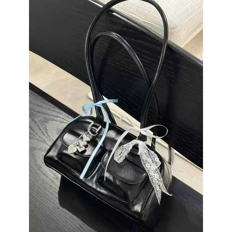 2024 New Womens Fashion Retro Leisure PU Leather Axle Bag Minimum Order Quantity Large Capacity Shoulder Bag Y250320