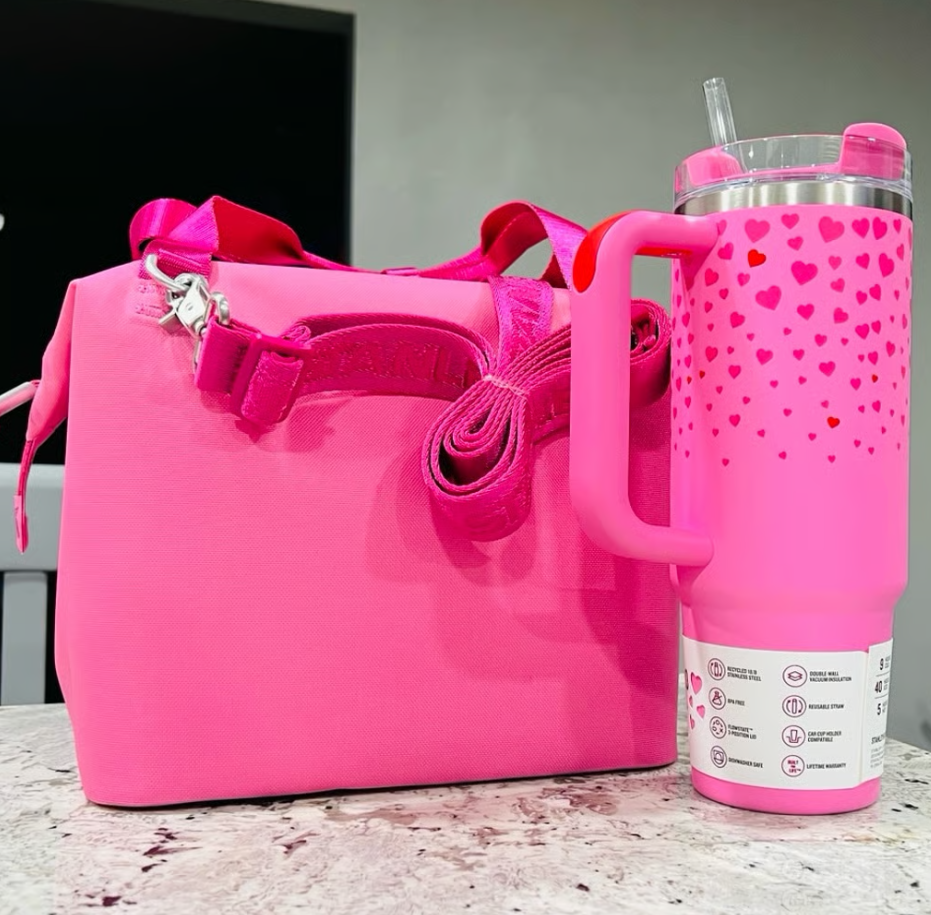 US Stock Lunch Bags All Day Julienne Mini Soft Cooler Box Carry-All for 40oz Cup Match Tumblers Crossbody Bag with Phone Pocket Sets 03