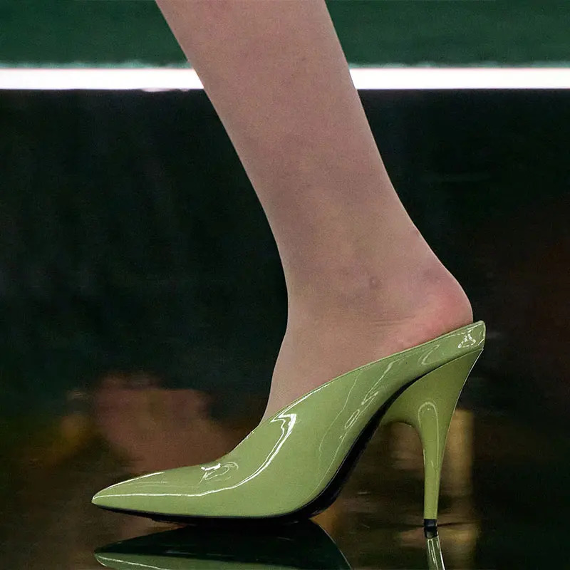 Comfortable and Stylish Pointed Toe High Heel Mules for Women Ideal Any Occasion 250321