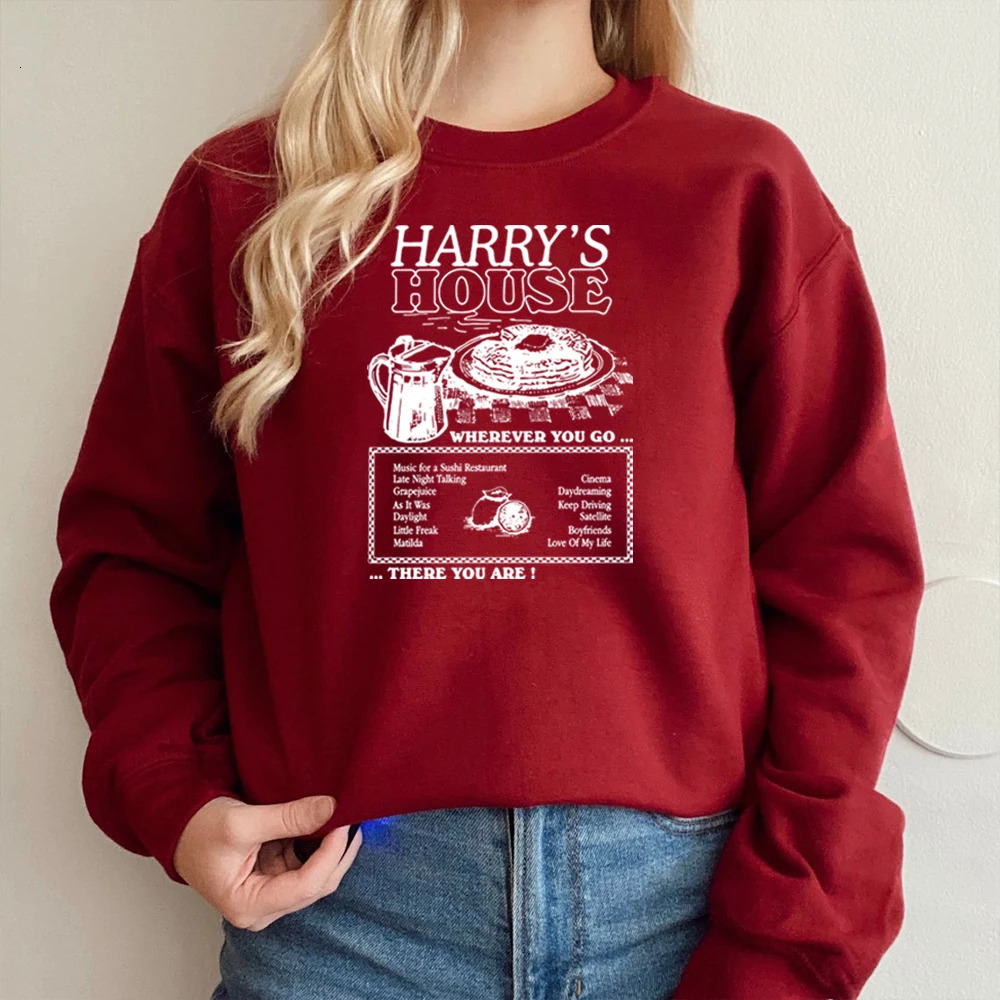 Vintage Harrys House Track List Sweatshirt Harrys Home Album Pullover Retro As It Was Hoodie HS Tpwk Crewneck Sweatshirts 250320
