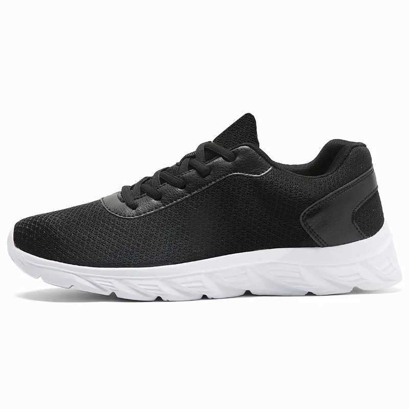 Black sneakers for mens running breathable sports lightweight mens tennis shoes Y250320