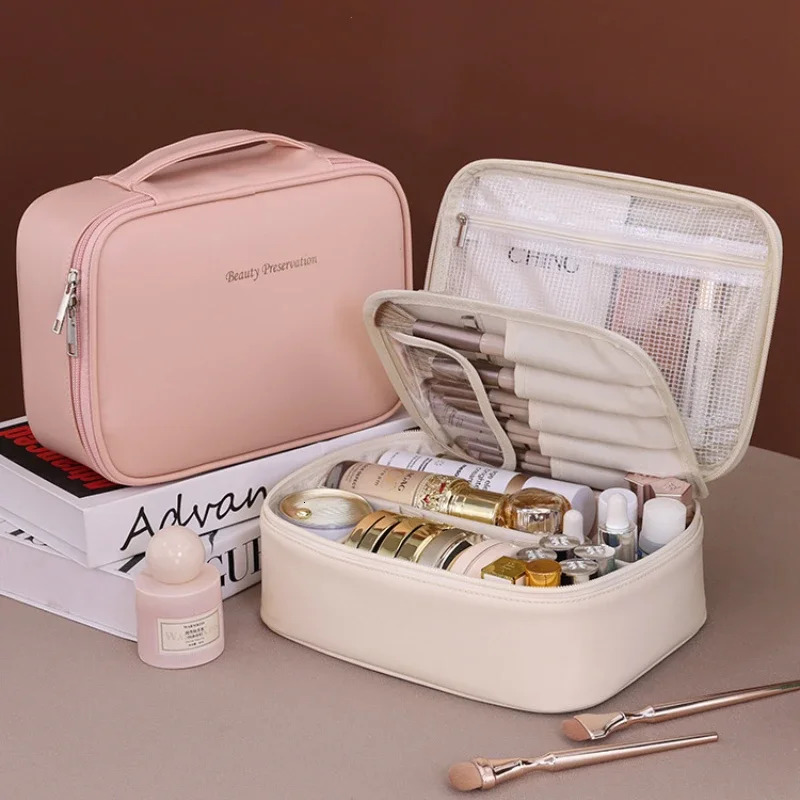 Womens Makeup Bag Portable Storage Bag Large Capacity Makeup Bag Travel Organizer Basic Makeup Bag 250320