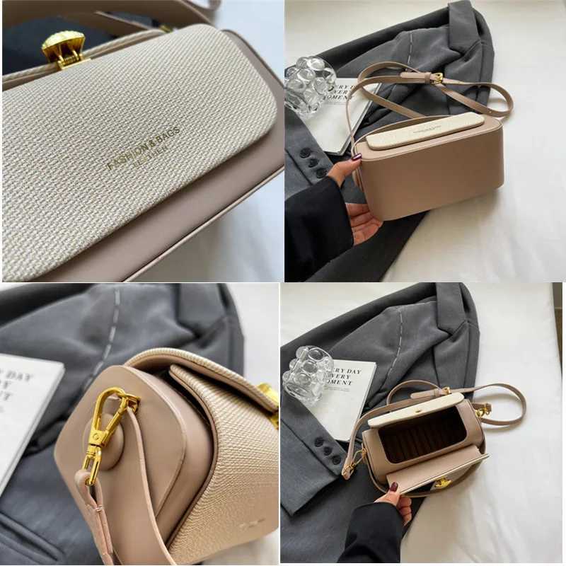 New Fashion Shoulder Bag Retro Color Blocking PU Leather Ladies Handbags Luxurious Brand Designer Small Crossbody Bags for Women Y250319