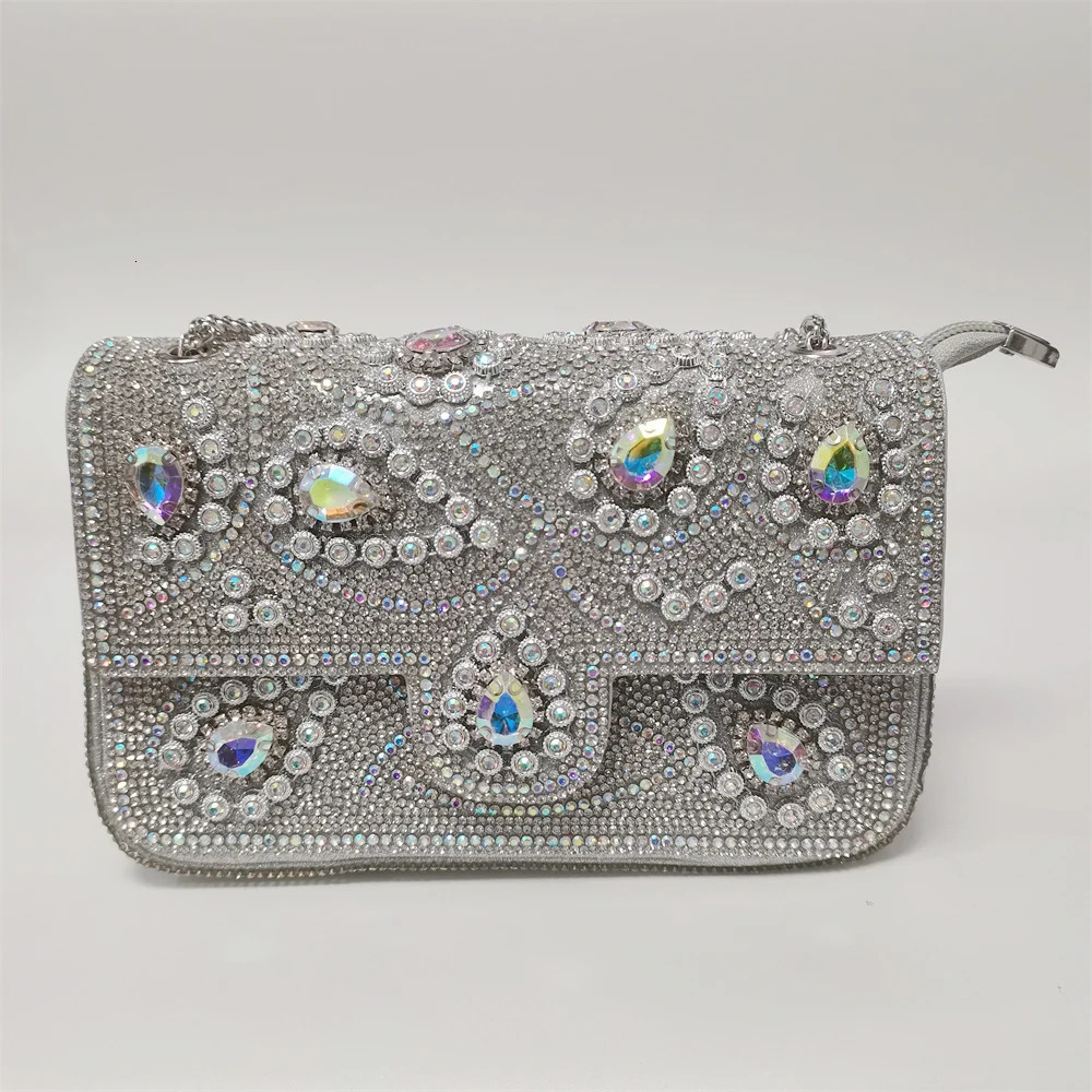 2024 Latest High Quality Womens Rhinestone Handbag High quality Lady Shoulder Bag Rhinestones Clutch Bags F302-3 R250321