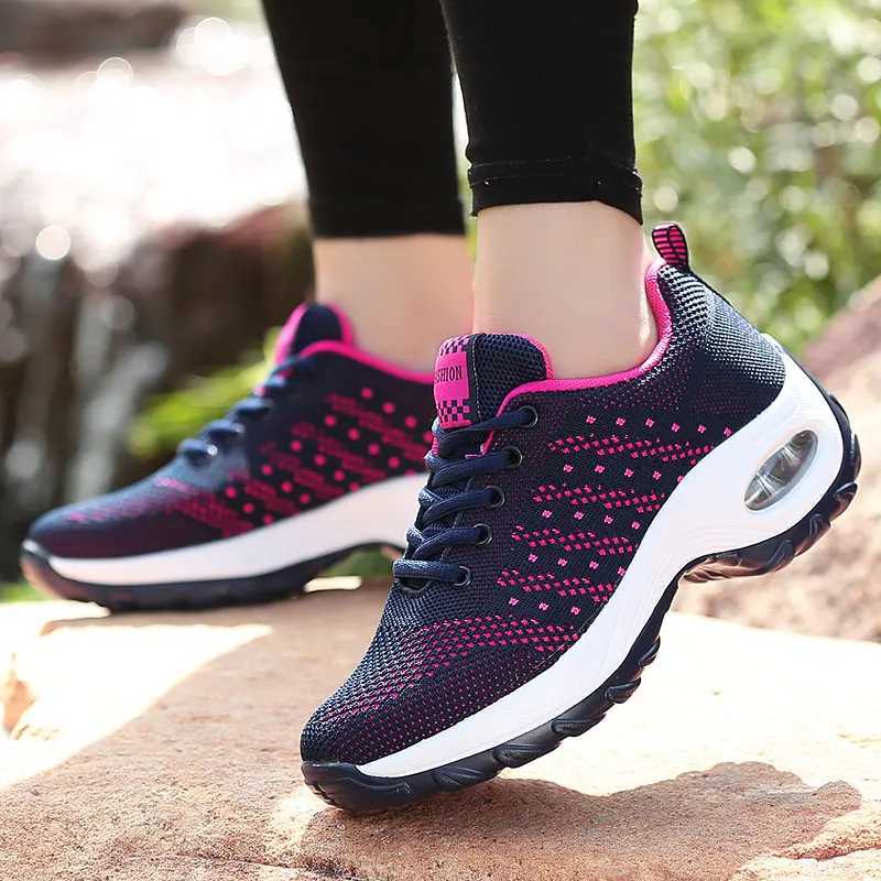 Womens Sneakers Fashion Casual Shoes Air Cushion Mesh Fem Shoes Cfortable Breathable Heightening Sneakers for Women sizes 44 Y250320