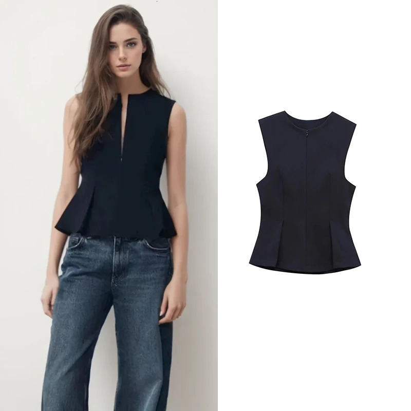 Tank Tops Womens Summer 2025 Chic Slim O-neck Elegant Womens Tops Chic Street Youth Joker Top 250320