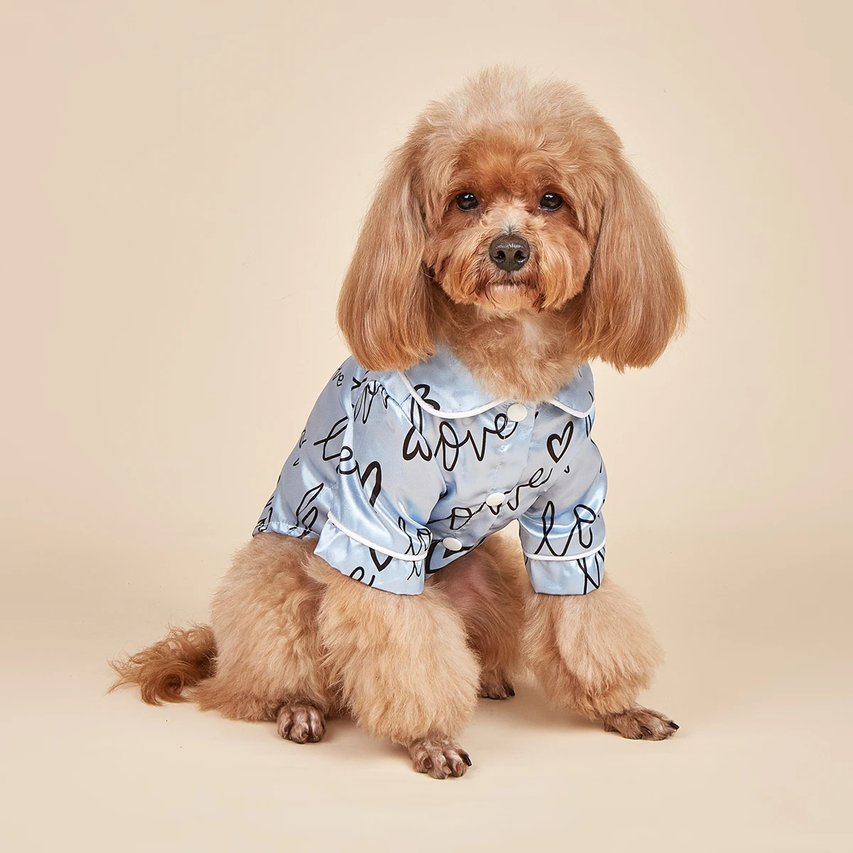 Dog Heart Pattern Shirt Soft and Comfortable Dog Shirt Sleepwear Pet Clothing 250318