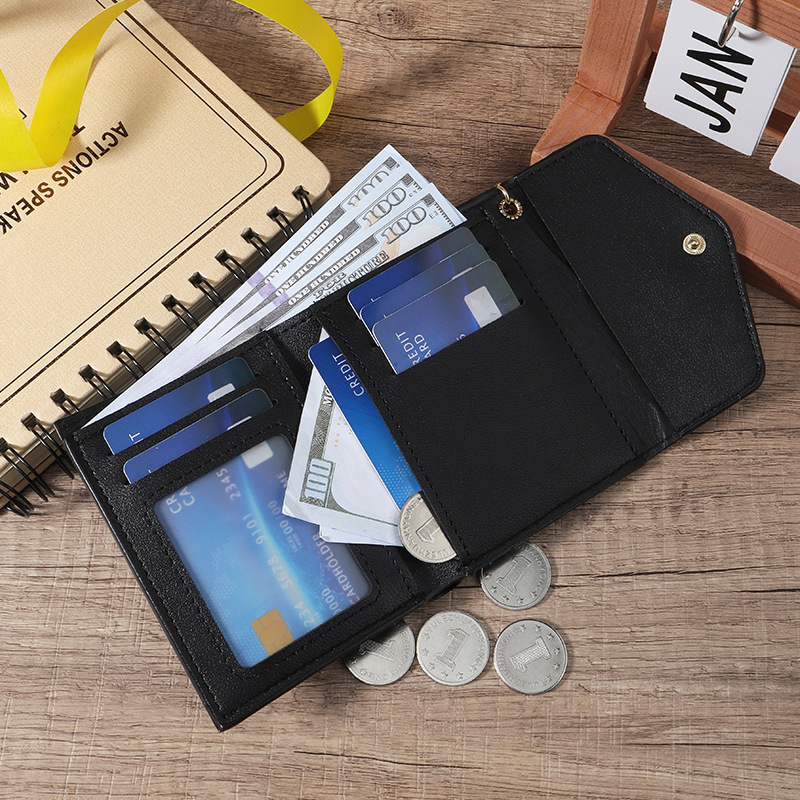 2025S Trend Designer Minimalist Short Coin Folding Cash Universal Small Storage Bag Women S Wallet