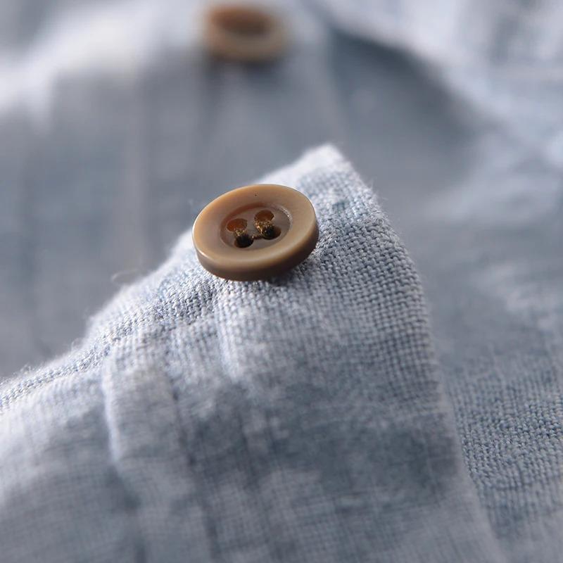 100% Linen arrival short-sleeved casual shirt men fashion shirts for men comfortable shirt mens solid overhemd camisa 250320