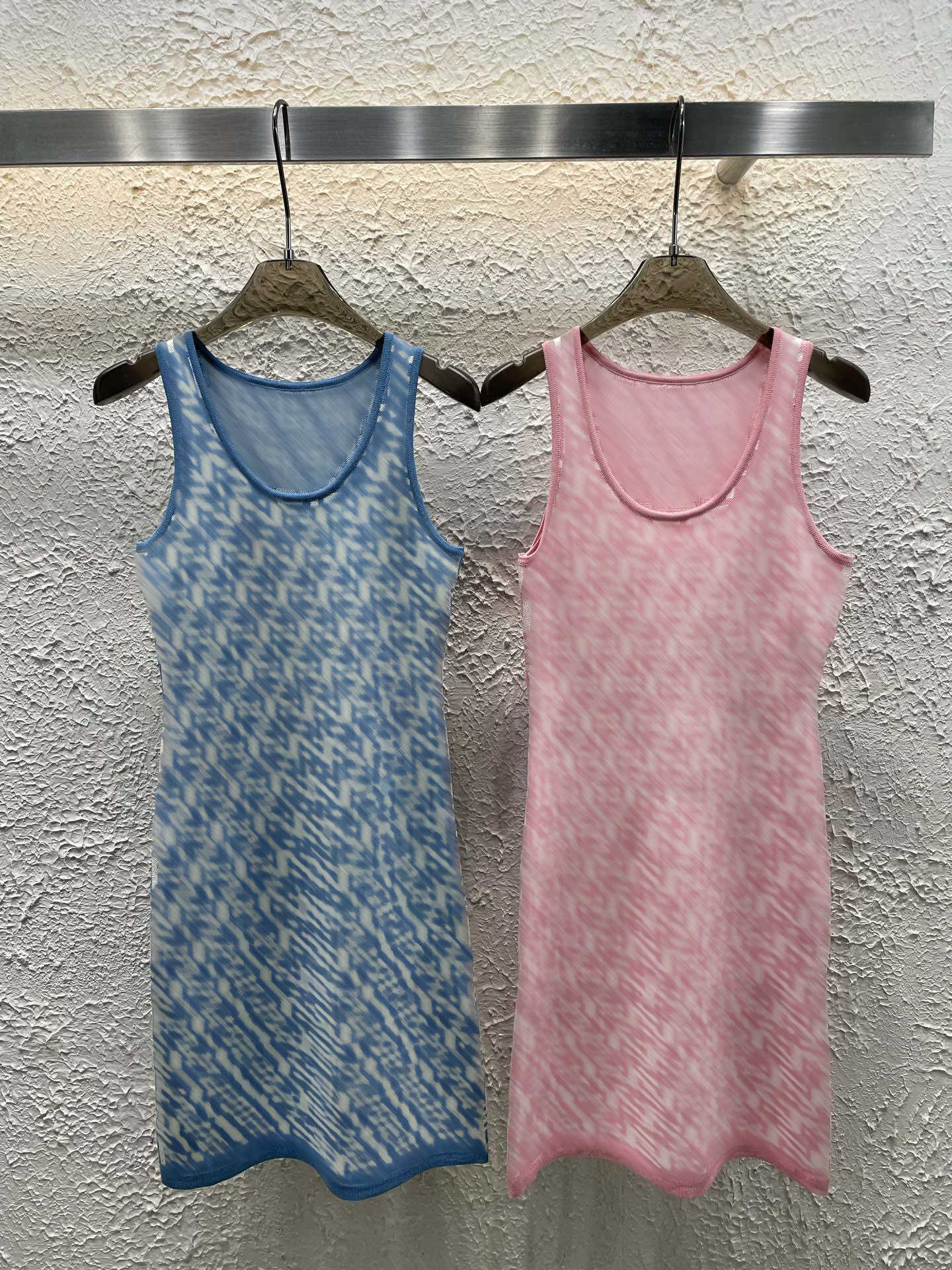 designer dress for women basic casual dresses whole body Allover F Print Jacquard Sleeveless Knit Tank Dress Create Comfort softness stylish summer look