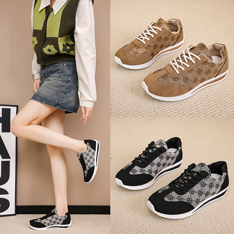 hot free shipping designer Casual Shoes outdoor trainer breathable platform black shoes for woman
